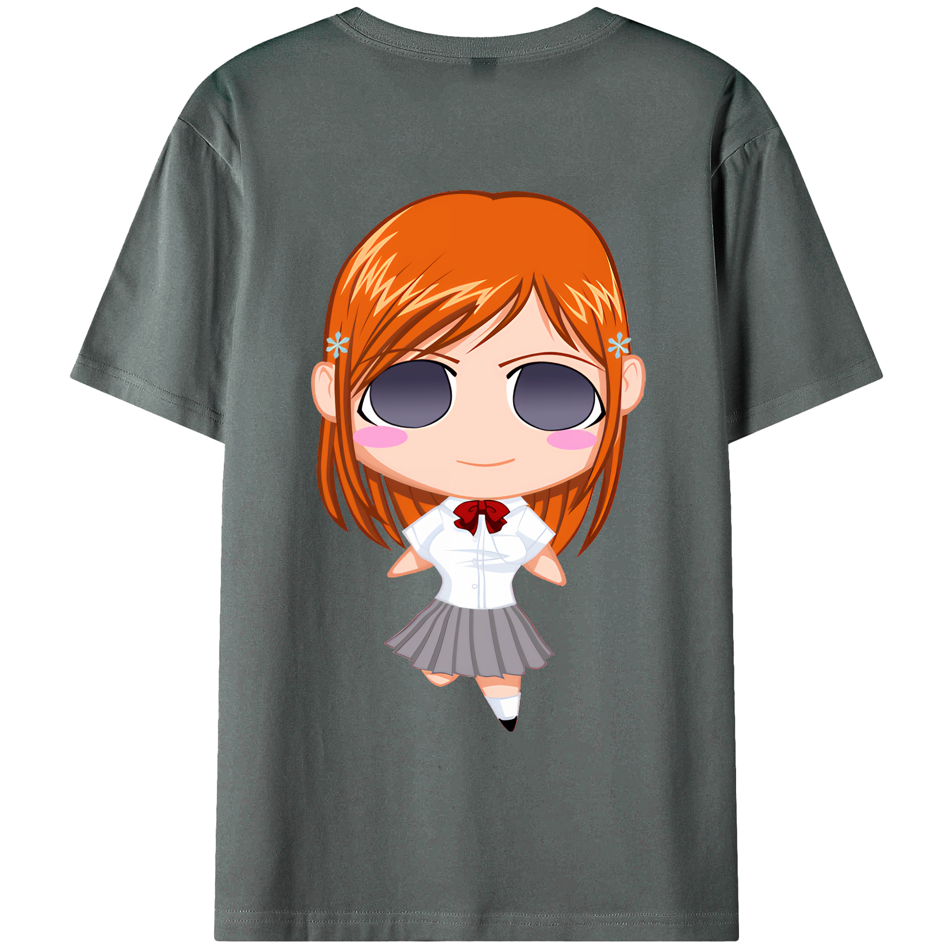 （画像用） ブリーチ 井上織姫（いのうえおりひめ） BLEACH Inoue Orihime 綿100％ メンズ半袖Tシャツ（バックプリント） 通気性